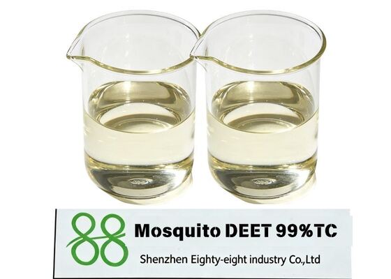 DEET 99% TC طرد البعوض عالية النقاء المواد الخام التقنية لإنتاج طرد الآفات للعناية الشخصية، سعر مباشر من المصنع