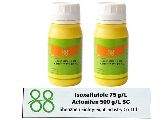 إيزوكسافلوتول 75g/L + أكلونيفين 500g/L SC مبيدات عشب زراعية لإدارة العشب السنوي والعشب الواسع الورق في حقول الذرة. C15H12F3NO4S إيزوكسافلوتول 97% TC مبيدات عشب