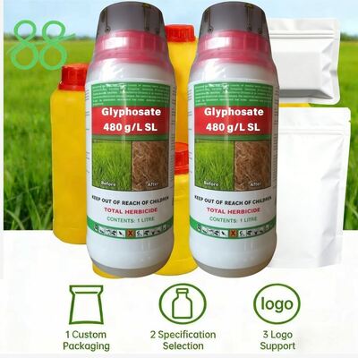 مجموعة كاملة من الغليفوسات 360g/L 410g/L 480g/L 510g/L 620g/L سائل قابل للذوبان، 74.7% حبة قابلة للذوبان في الماء، 95% تركيز فني مبيدات الأعشاب الزراعية