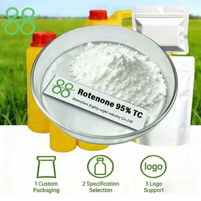 Rotenone 95% TC CAS 83-79-4 Natural Botanical Pesticide Technical Raw Material for Organic Insecticide & Miticide EC SL Formulation, Factory High Purity OEM Custom Package
