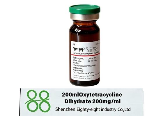 الأدوية البيطرية أوكسيتيتراسيكلين ديهيدرات 200mg/ ml محلول، فعال في الأمراض البكتيرية في الجهاز التنفسي والأمعاء
